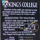 Англия Кембридж вход в Кингз колледж